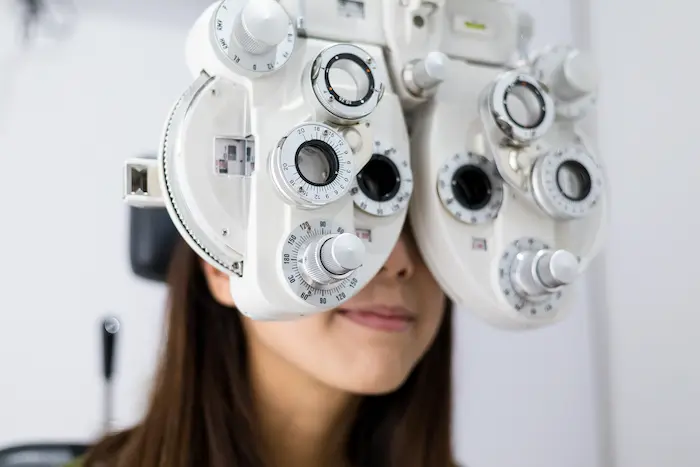 Get An Eye Exam? A Guide For The Villages Residents 1 Get An Eye Exam Using Advanced Vision Testing Equipment At An Optometry Clinic.