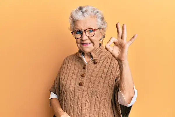 Top Eyeglass Frame Styles For Active Seniors In The Villages 2 Senior Eyeglass Styles – Elderly Woman Wearing Fashionable Round Eyeglasses And Smiling.